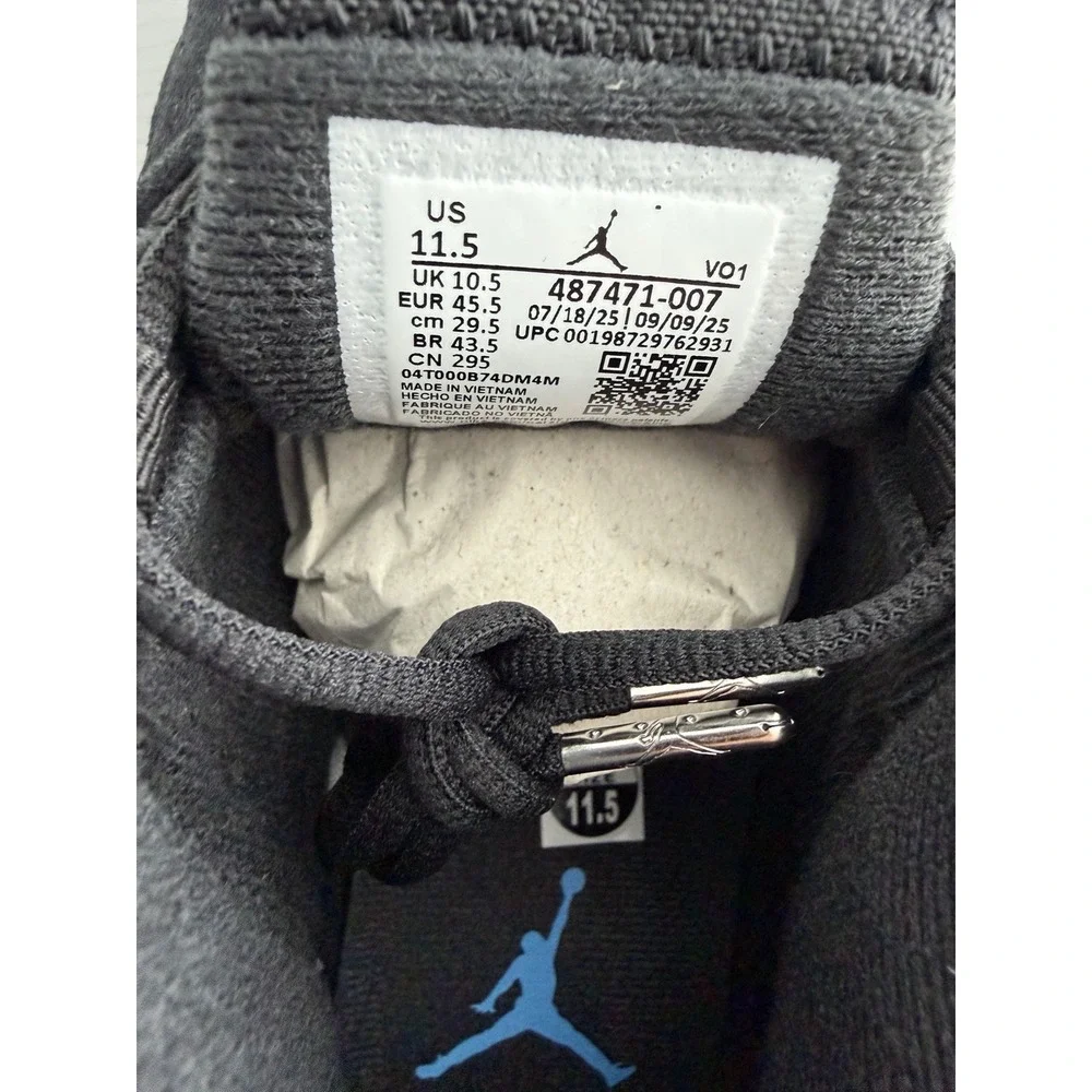 Air Jordan 14 Retro Black/University Blue (Style 48741-007) Size 11 1/2